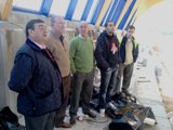 Tete Rodrí­guez y Eduardo Fernández visitan la Bolera de Unquera